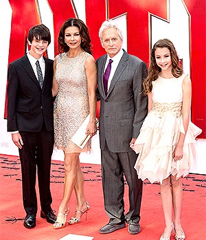 Dylan Michael Douglas, Catherine Zeta-Jones, Michael Douglas and Carys Zeta-Douglas'Ant-Man' film premiere, London, Britain - 08 Jul 2015