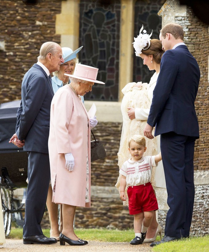 Queen Elizabeth II & 2 Grandchildren In 015
