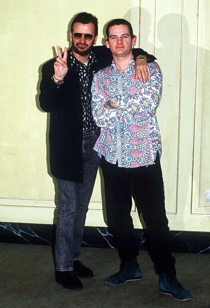 Ringo Starr & Zak Starkey pose