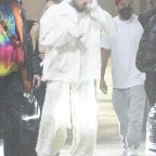 *EXCLUSIVE* Chris Brown dresses as a mummy  leaving LeBron James' Halloween Party