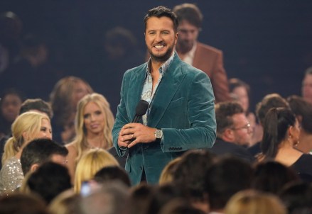 Host Luke Bryan appears in the audience at the 55th annual CMA Awards, at the Bridgestone Arena in Nashville, Tenn
55th Annual Country Music Awards - Show, Nashville, United States - 10 Nov 2021