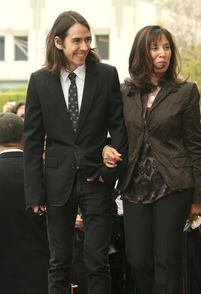 Dhani Harrison And His Mom Olivia Harrison at the Hollywood Walk of Fame