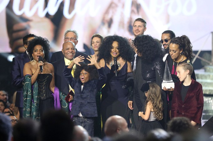 Diana Ross And Family At The 2017 AMAs