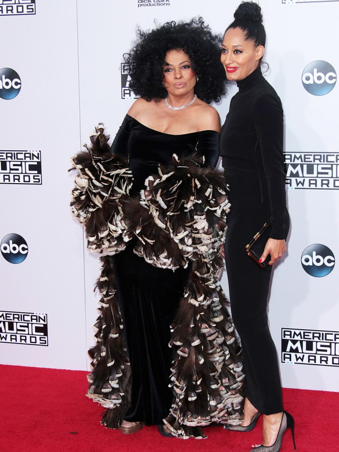 Diana Ross & Tracee Ellis Ross At The 2014 AMAs