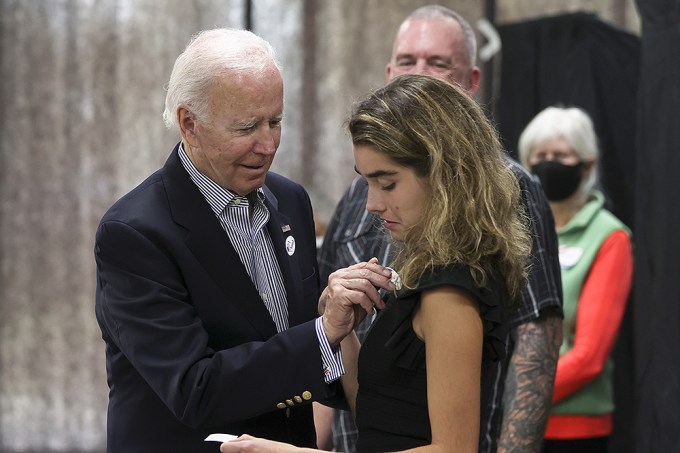 Joe Biden & Granddaughter Natalie Vote