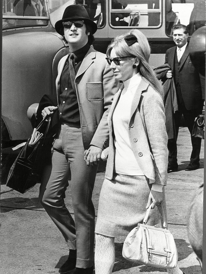 John Lennon and wife Cynthia fly to the Cannes Film Festival