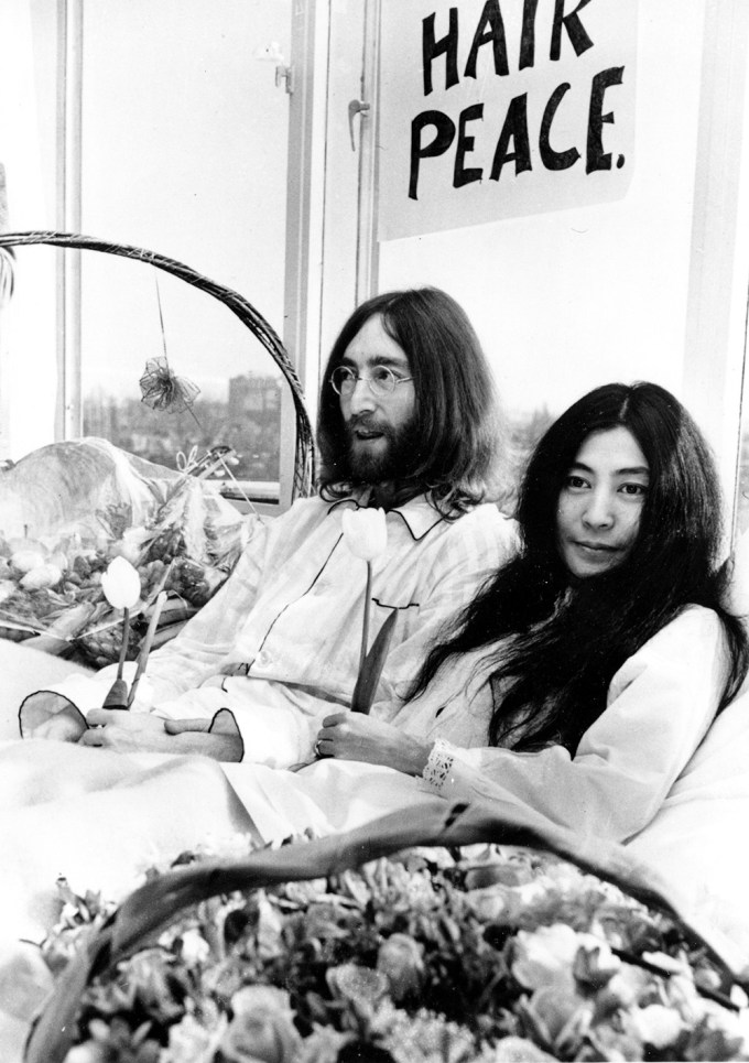 John Lennon and Yoko Ono at the Denmark Lennon Auction