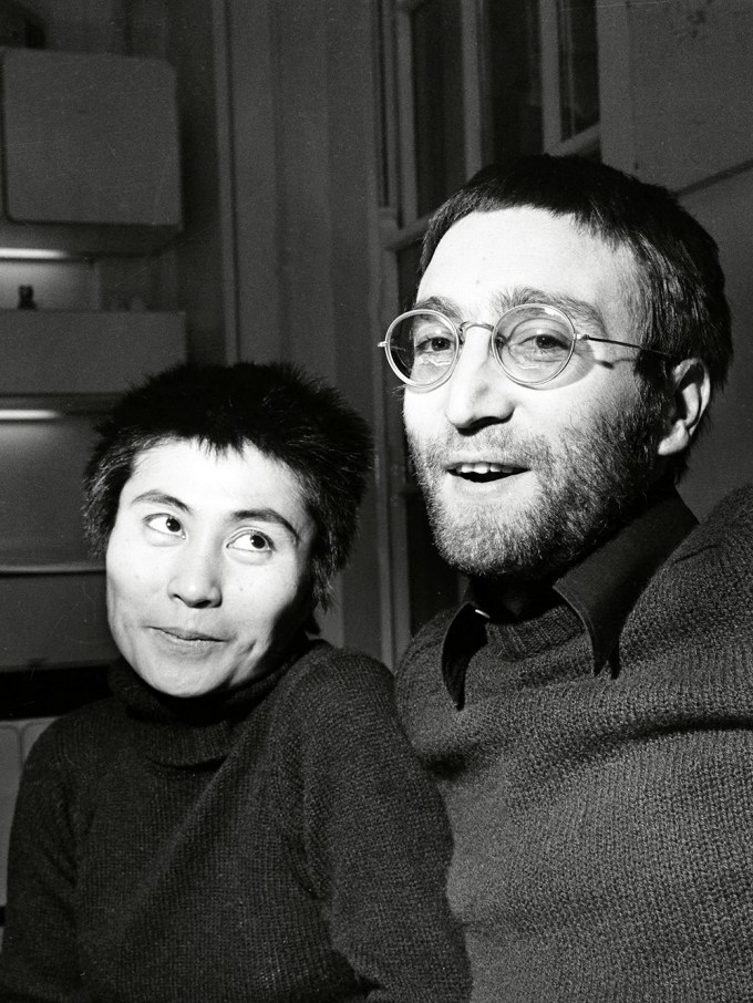 John Lennon and Yoko Ono in London