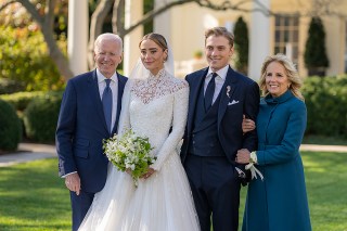 President Joe Biden and First Lady Jill Biden attend the wedding of Peter Neal and Naomi Biden Neal, Saturday, November 19, 2022 on the South Lawn. (Official White House Photo by Adam Schultz)