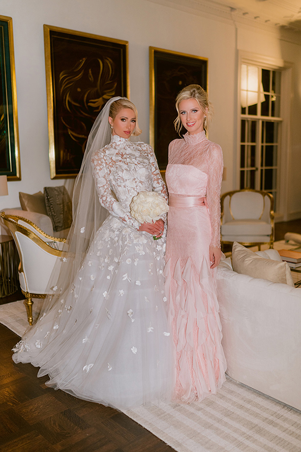 Nicky hilton's dress at paris \u0026 carter reum's wedding