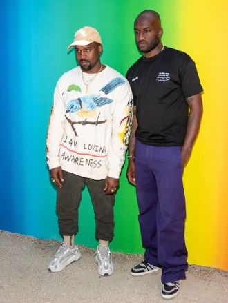 Virgil Abloh and Kanye West in the front row
Louis Vuitton show, Front Row, Spring Summer 2019, Paris Fashion Week Men's, France - 21 Jun 2018