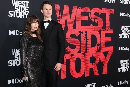 Ansel Elgort (R), joined by girlfriend Violetta Komyshan (L), attends the premiere of 'West Side Story' in Hollywood, California, USA, 07 December 2021. The film will be released in US theaters 10 December 2021.
West Side Story premiere in Los Angeles, Hollywood, USA - 07 Dec 2021