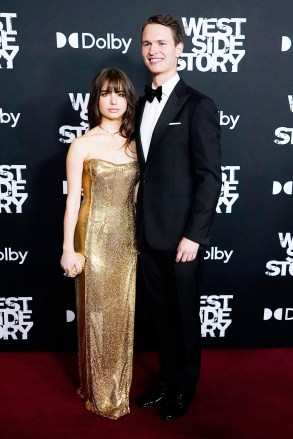 Violetta Komyshan and Ansel Elgort attend the "West Side Story" premiere at the Rose Theater at Lincoln Center, in New YorkNY Premiere of "West Side Story", New York, United States - 29 Nov 2021