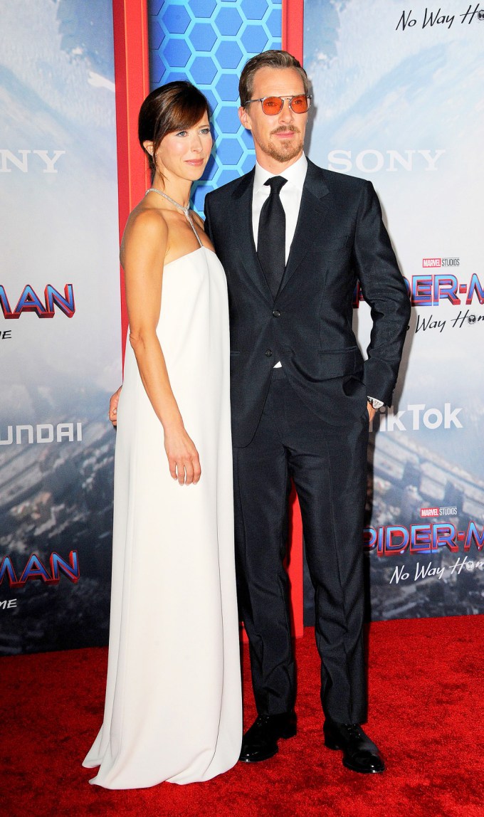 Benedict Cumberbatch & Sophie Hunter Attend ‘Spider-Man: No Way Home’ Premiere