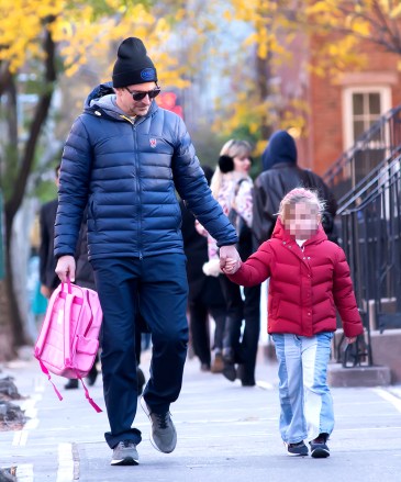 Bradley Cooper is seen out for a walk with his daughter Lea Cooper in NYC **SPECIAL INSTRUCTIONS*** Please pixelate children's faces before publication.***. 01 Dec 2022 Pictured: Bradley Cooper, Lea Cooper. Photo credit: MEGA TheMegaAgency.com +1 888 505 6342 (Mega Agency TagID: MEGA922565_002.jpg) [Photo via Mega Agency]