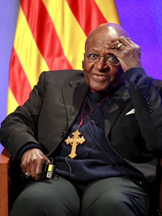 Desmond Tutu Speaks At Press Conference In Spain