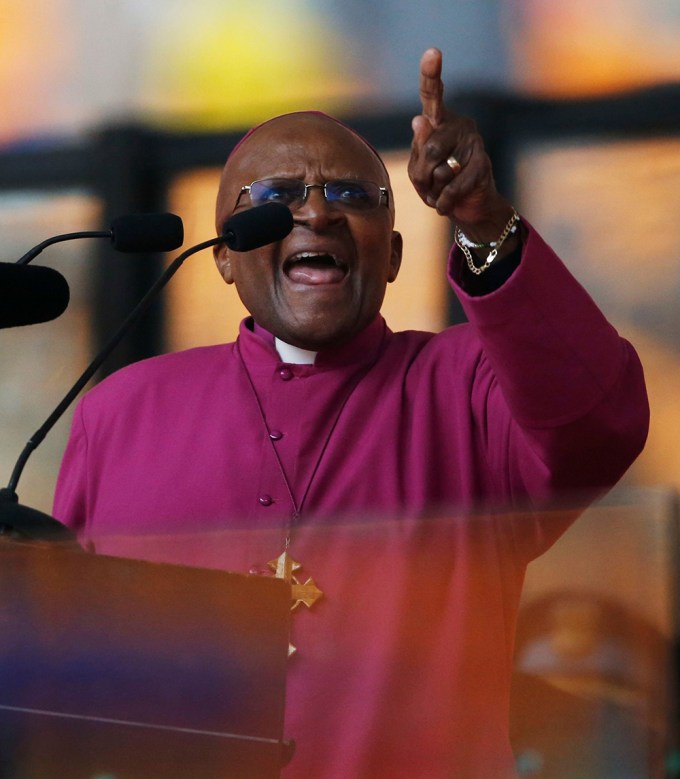 Desmond Tutu Speaks At South Africa Mandela Memorial