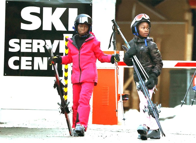 Madonna & The Twins Hit The Slopes