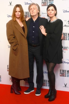 Stella McCartney, Paul McCartney and Mary McCartney
'If These Walls Could Sing' documentary premiere, London, UK - 12 Dec 2022