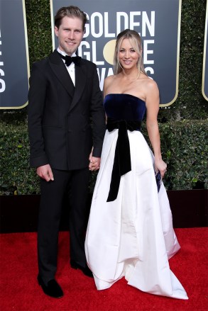 Karl Cook and Kaley Cuoco
76th Annual Golden Globe Awards, Arrivals, Los Angeles, USA - 06 Jan 2019