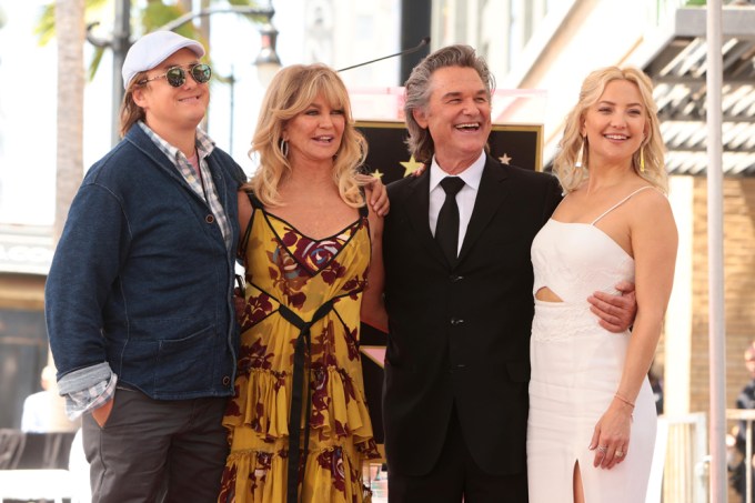 Kurt Russell, Goldie Hawn & Family Attend Goldie’s Hollywood Walk Of Fame Ceremony