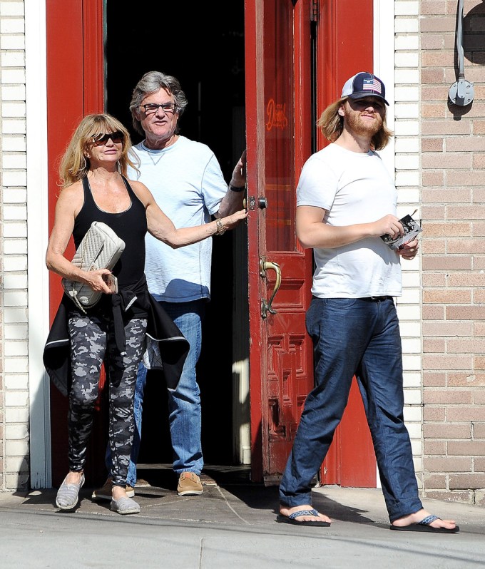 Kurt Russell, Goldie Hawn & Wyatt Russell Step Out In LA