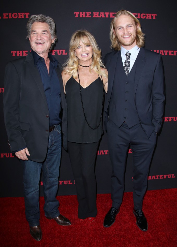 Kurt Russell, Goldie Hawn & Wyatt Russell Arrive At ‘The Hateful Eight’ Premiere