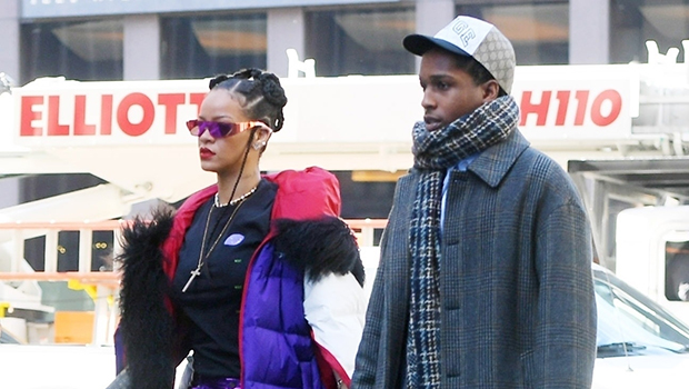 Rihanna Wore a Colorful Mini Dress to Meet A$AP Rocky's Family
