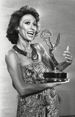 Moreno Actress Rita Moreno holds the Emmy statuette she won on Television's 30th annual Emmy Award show in Hollywood, Ca., . She won outstanding lead actress for a single appearance in a drama or comedy series for "The Rockford Files," "The Paper Palace" episode
EMMYS RITA MORENO, LOS ANGELES, USA