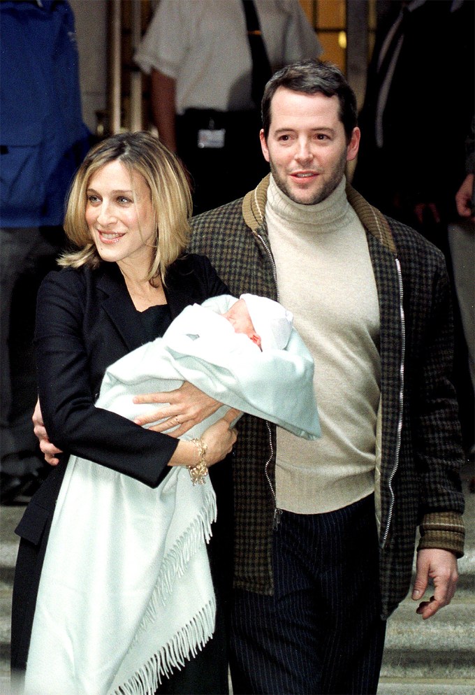 Sarah Jessica Parker & Matthew Broderick With Baby James In 2002