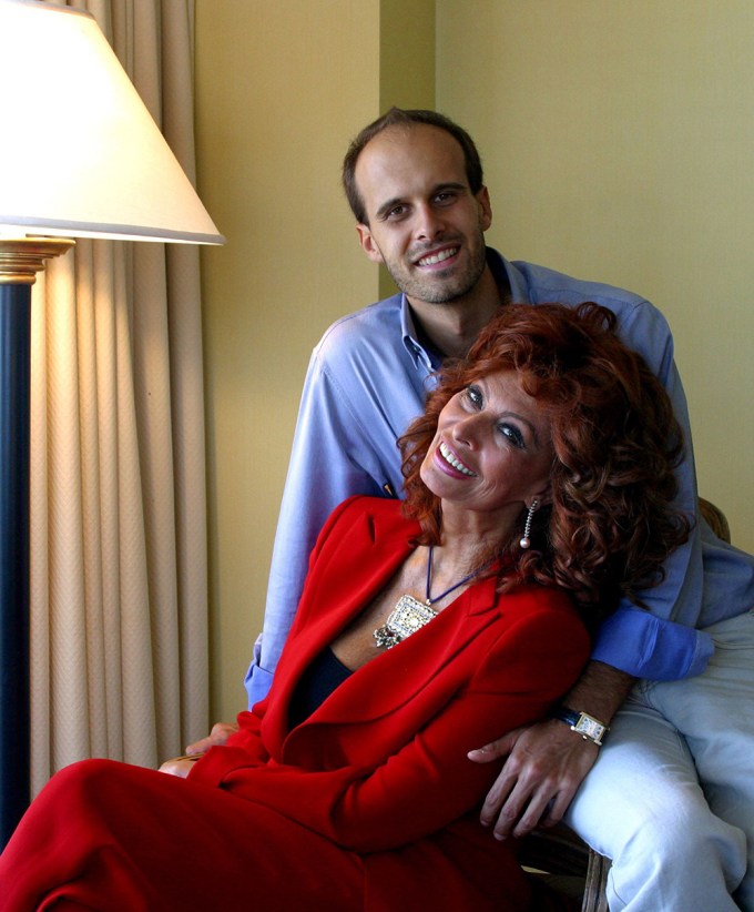 Sophia Loren Poses With Son Edoardo In 2003