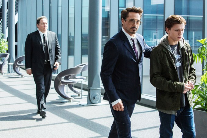 Jon Favreau, Robert Downey Jr. & Tom Holland In ‘Spider-Man: Homecoming’