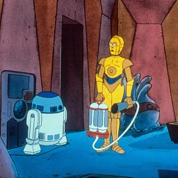 STAR WARS: DROIDS, aka EWOKS AND DROIDS ADVENTURE HOUR, from left: R2-D2, C-3PO, 1985-86. ©LucasFilm / Courtesy Everett Collection