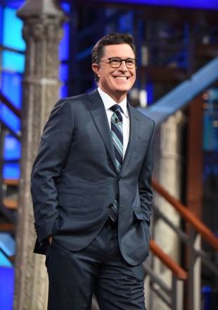 The Late Show with Stephen Colbert airing tonight, Monday, July 11, 2016, including guests Bryan Cranston, Busy Phillips, and musical performance by Blink-182 taping in New York. Photo: Timothy Kuratek/CBS ©2016CBS Broadcasting Inc. All Rights Reserved