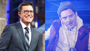 stephen colbert, elijah woods