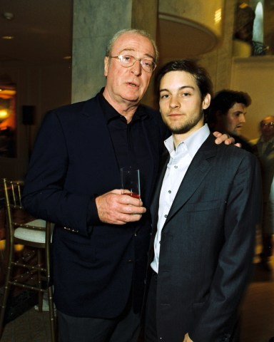 Michael Caine and Tobey Maguire
Miramax Pre Oscar Party
March 23, 1997   Los Angeles, CA
Michael Caine and Tobey Maguire
Miramax Pre Oscar Party for the 1997 Oscars.
Photo by Eric Charbonneau®Berliner Studio/BEImages