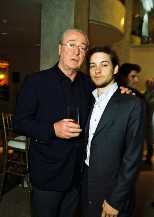 Michael Caine and Tobey Maguire
Miramax Pre Oscar Party
March 23, 1997   Los Angeles, CA
Michael Caine and Tobey Maguire
Miramax Pre Oscar Party for the 1997 Oscars.
Photo by Eric Charbonneau®Berliner Studio/BEImages