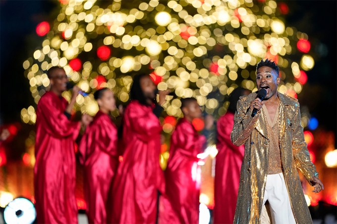 Billy Porter performs at the 2021 White House Christmas Tree lighting ceremony