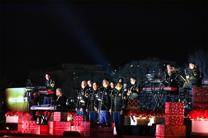 Choir members perform at Joe Biden’s White House Christmas Tree lighting ceremony