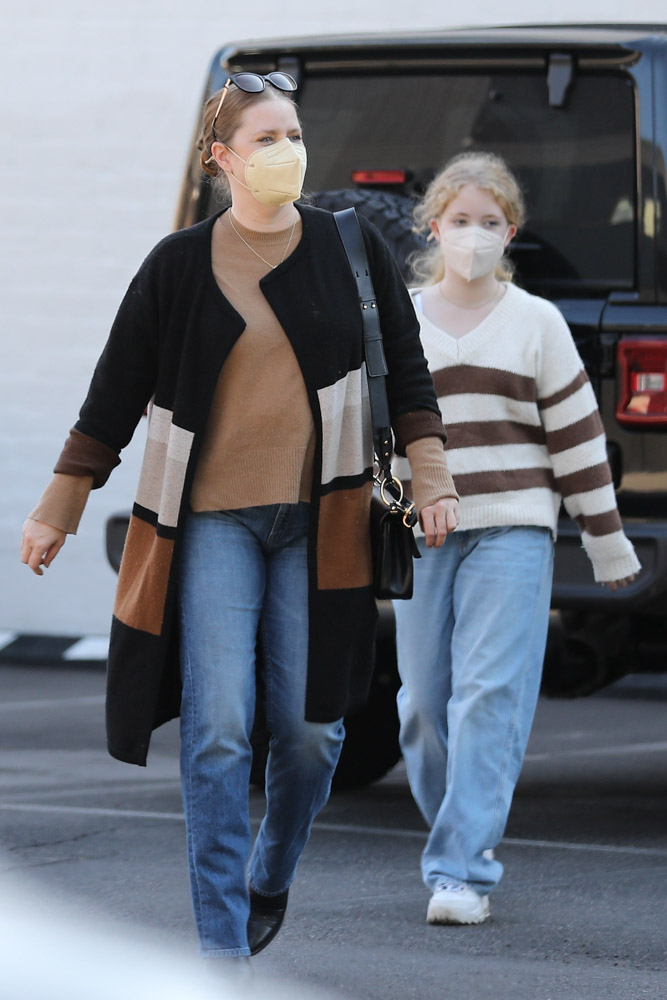 *EXCLUSIVE* Amy Adams gets her holiday shopping on alongside her daughter Aviana Olea Le Gallo