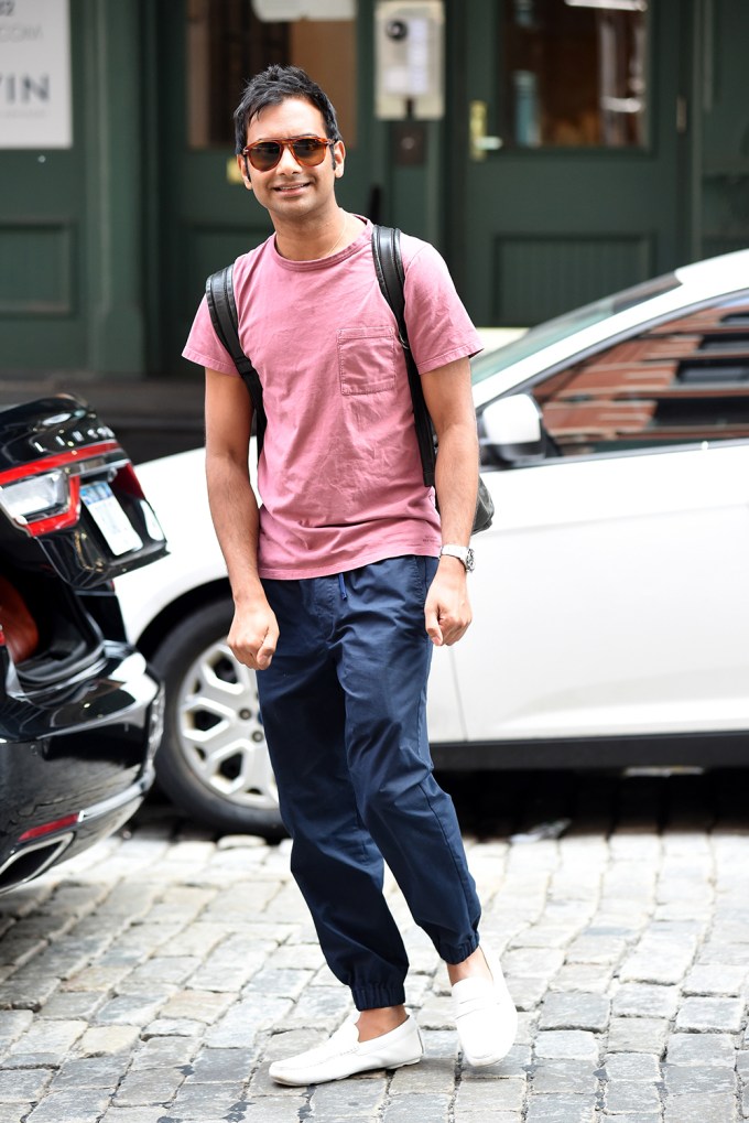 Aziz Ansari out and about in NYC