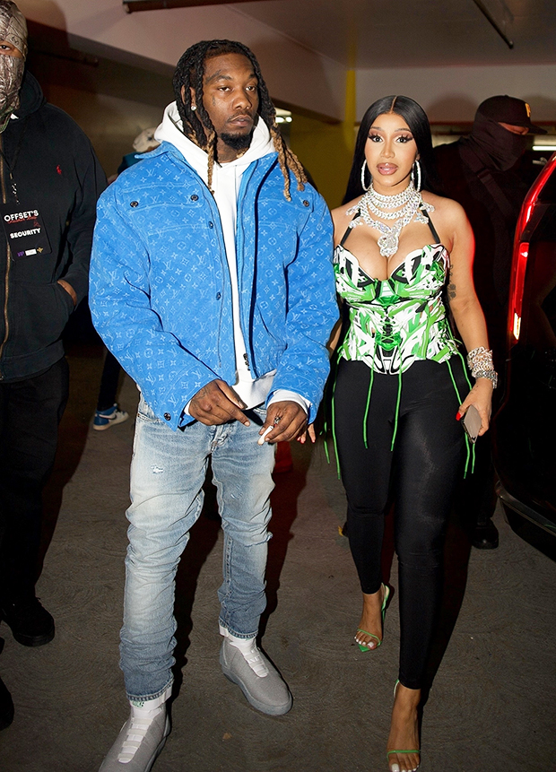 Cardi B rocks denim ensemble with Gucci-clad fiance Offset