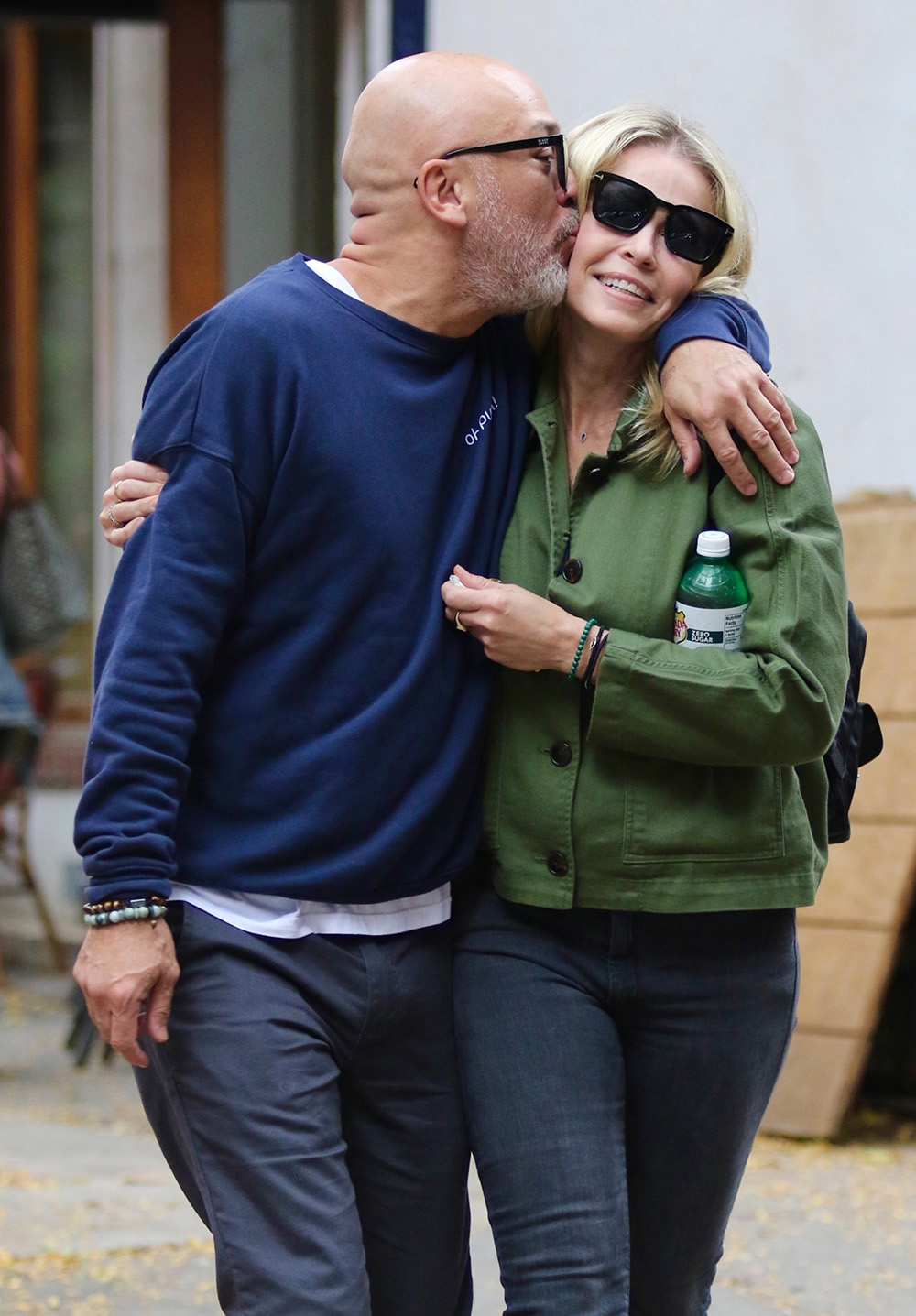 *EXCLUSIVE* Chelsea Handler and boyfriend Jo Koy look all loved-up as they share a sweet kiss during a romantic stroll in NYC