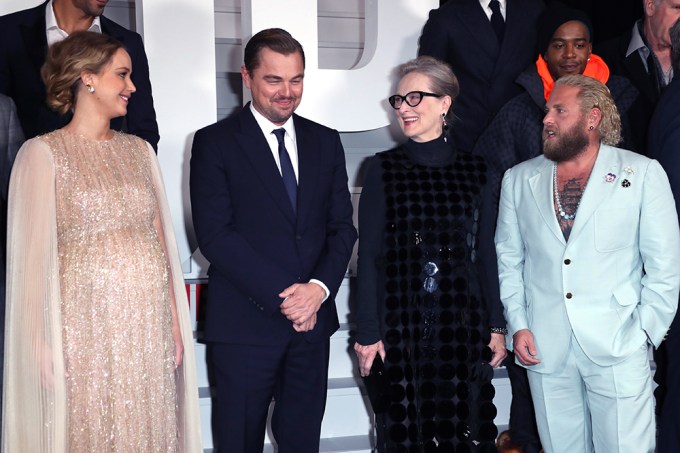 Jennifer Lawrence, Leonardo DiCaprio, Meryl Streep & Jonah Hill
