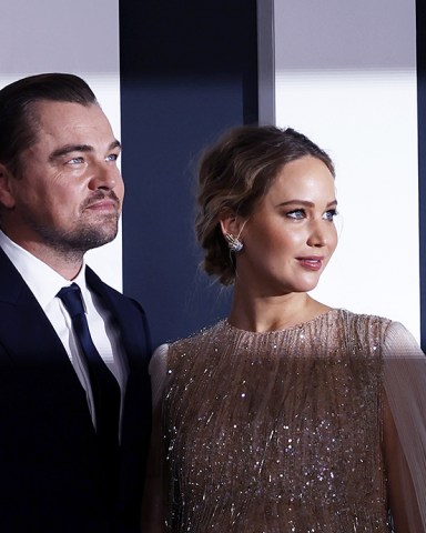 Jennifer Lawrence and Leonardo DiCaprio arrive on the red carpet at the world premiere of Netflix's "Don't Look Up" on Sunday, December 05, 2021 in New York City.
World Premiere of Netflix's "Don't Look Up" in New York, United States - 05 Dec 2021