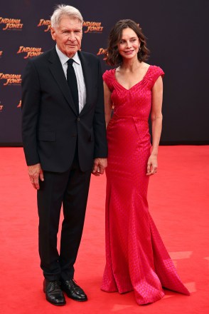 Harrison Ford (L) and his wife US actor Calista Flockhart arrive for the German premiere of 'Indiana Jones and the Dial of Destiny' at the Zoo Palast movie theater in Berlin, Germany, 22 June 2023. The movie will be screened in German cinemas from 29 June 2023.
Indiana Jones and the Dial of Destiny film premiere in Berlin, Germany - 22 Jun 2023