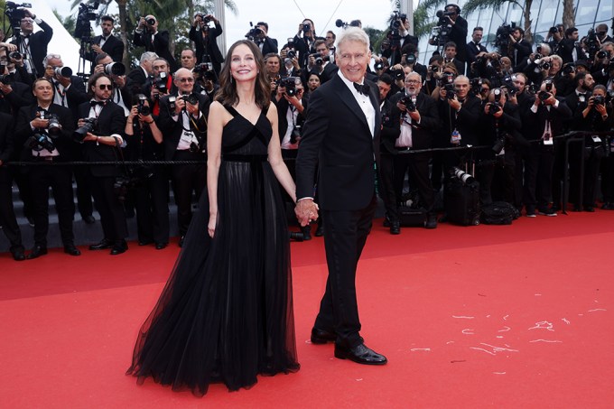 Harrison Ford and his wife at the 2023 Cannes Film Festival