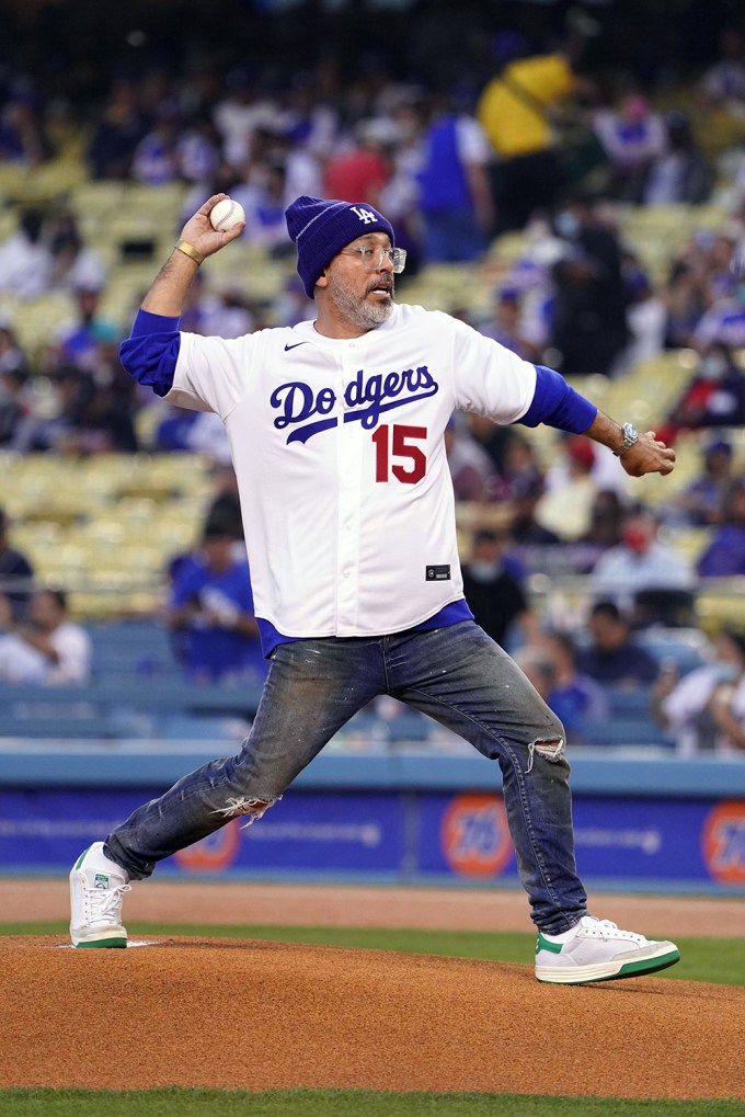 Jo Koy Throws Out First Pitch At Dodgers Game
