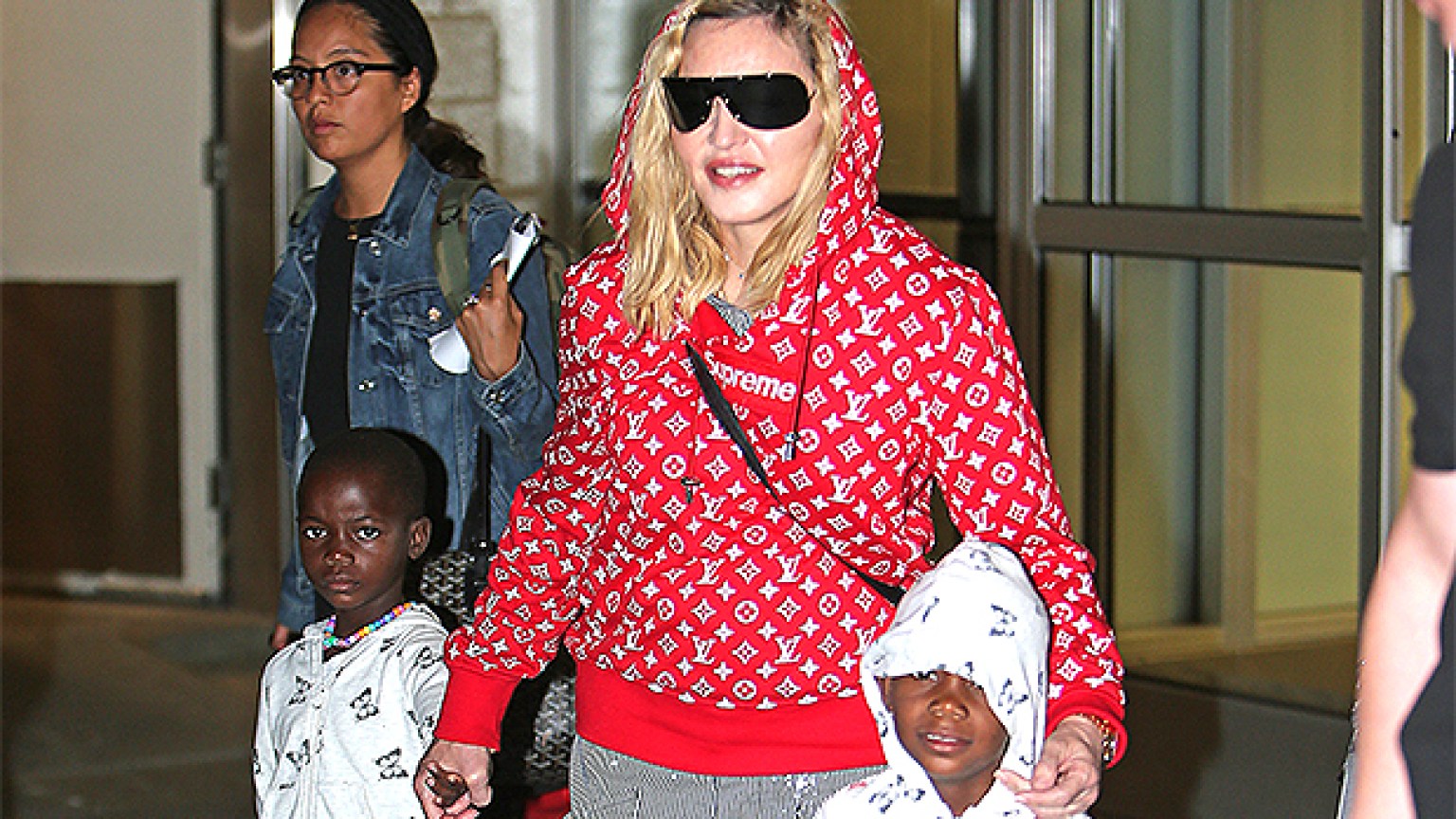 Madonna Sings In Car With Twins Stella And Estere Heading To Cabin Hollywood Life