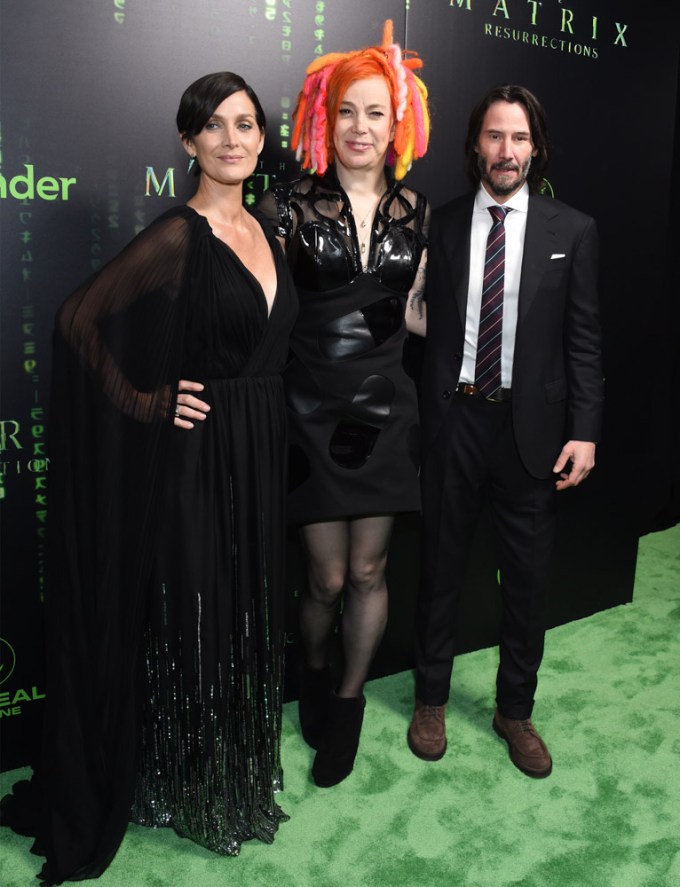 Carrie-Anne Moss, Lana Wachowski & Keanu Reeves Take Over ‘The Matrix Resurrections’ Premiere